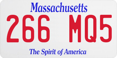 MA license plate 266MQ5