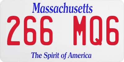 MA license plate 266MQ6