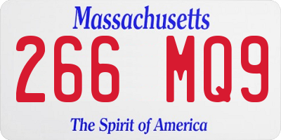 MA license plate 266MQ9