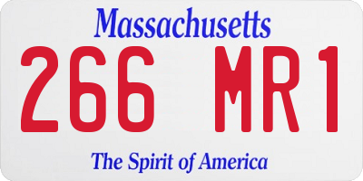 MA license plate 266MR1