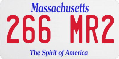 MA license plate 266MR2