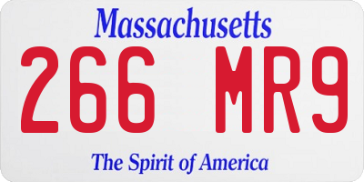 MA license plate 266MR9