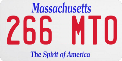 MA license plate 266MT0