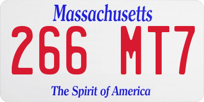MA license plate 266MT7
