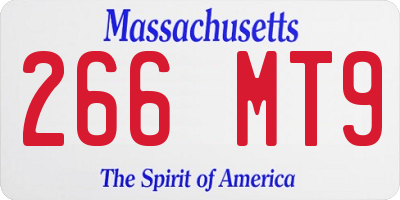 MA license plate 266MT9