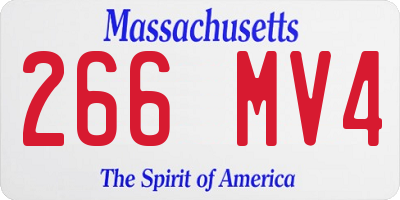 MA license plate 266MV4