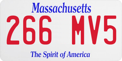 MA license plate 266MV5