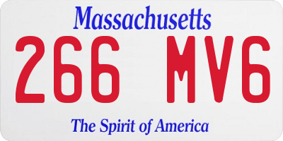 MA license plate 266MV6