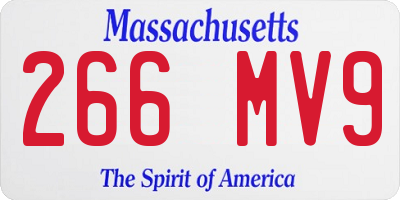 MA license plate 266MV9