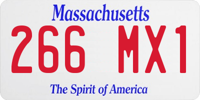 MA license plate 266MX1