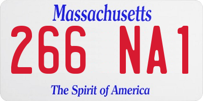 MA license plate 266NA1