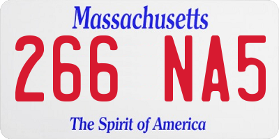 MA license plate 266NA5