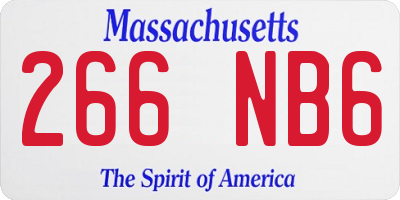 MA license plate 266NB6