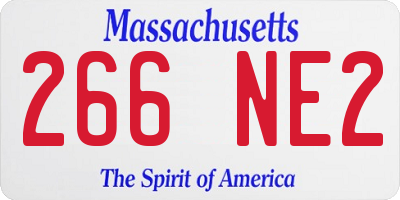 MA license plate 266NE2