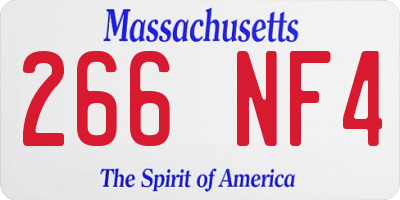 MA license plate 266NF4