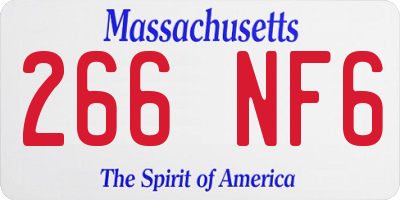 MA license plate 266NF6