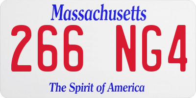 MA license plate 266NG4