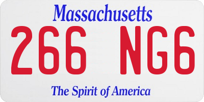 MA license plate 266NG6