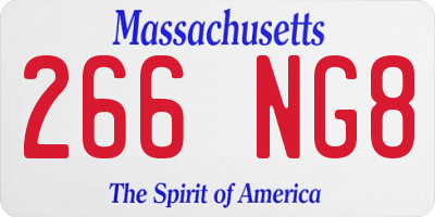 MA license plate 266NG8