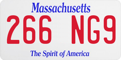 MA license plate 266NG9