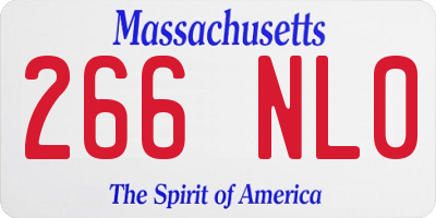 MA license plate 266NL0