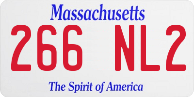 MA license plate 266NL2