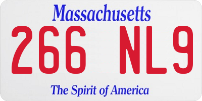MA license plate 266NL9