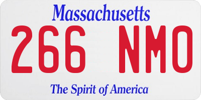 MA license plate 266NM0