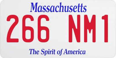 MA license plate 266NM1