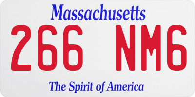 MA license plate 266NM6