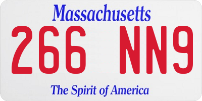 MA license plate 266NN9