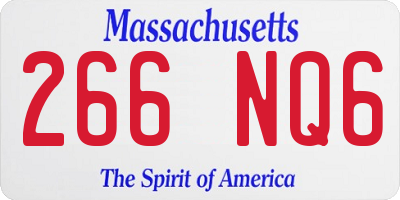 MA license plate 266NQ6