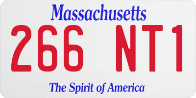 MA license plate 266NT1