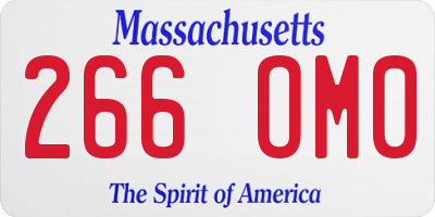 MA license plate 266OM0
