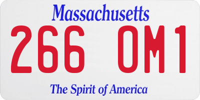MA license plate 266OM1