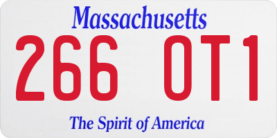 MA license plate 266OT1