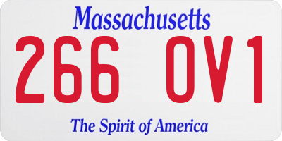 MA license plate 266OV1