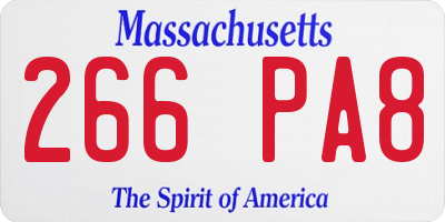 MA license plate 266PA8