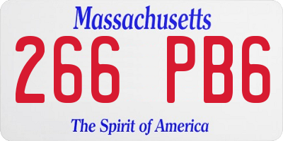 MA license plate 266PB6