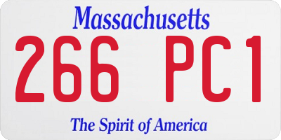 MA license plate 266PC1
