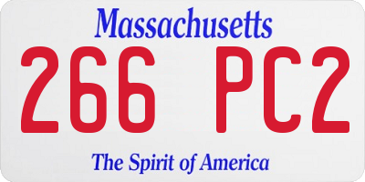 MA license plate 266PC2