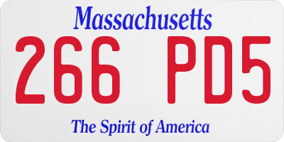 MA license plate 266PD5