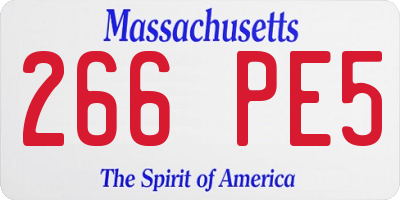 MA license plate 266PE5