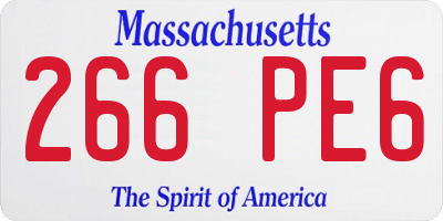 MA license plate 266PE6