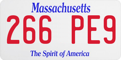 MA license plate 266PE9