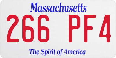 MA license plate 266PF4