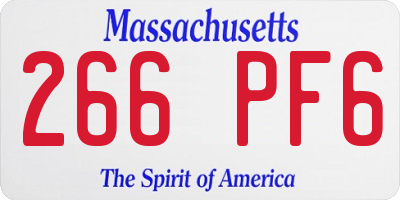 MA license plate 266PF6