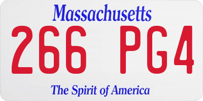 MA license plate 266PG4