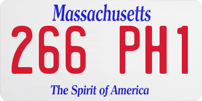 MA license plate 266PH1