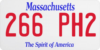 MA license plate 266PH2
